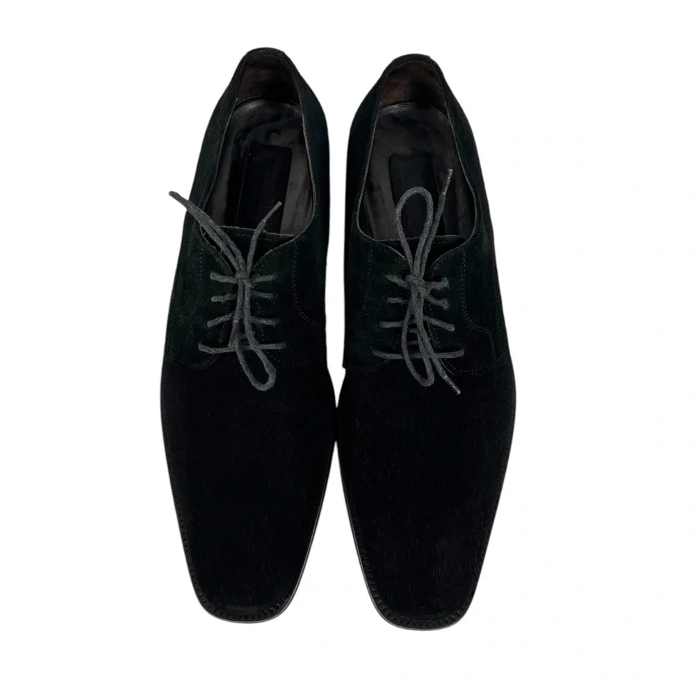 To Boot New York Italy Adam Derrick Mens Black Suede Lace Up Shoes Size 9.5